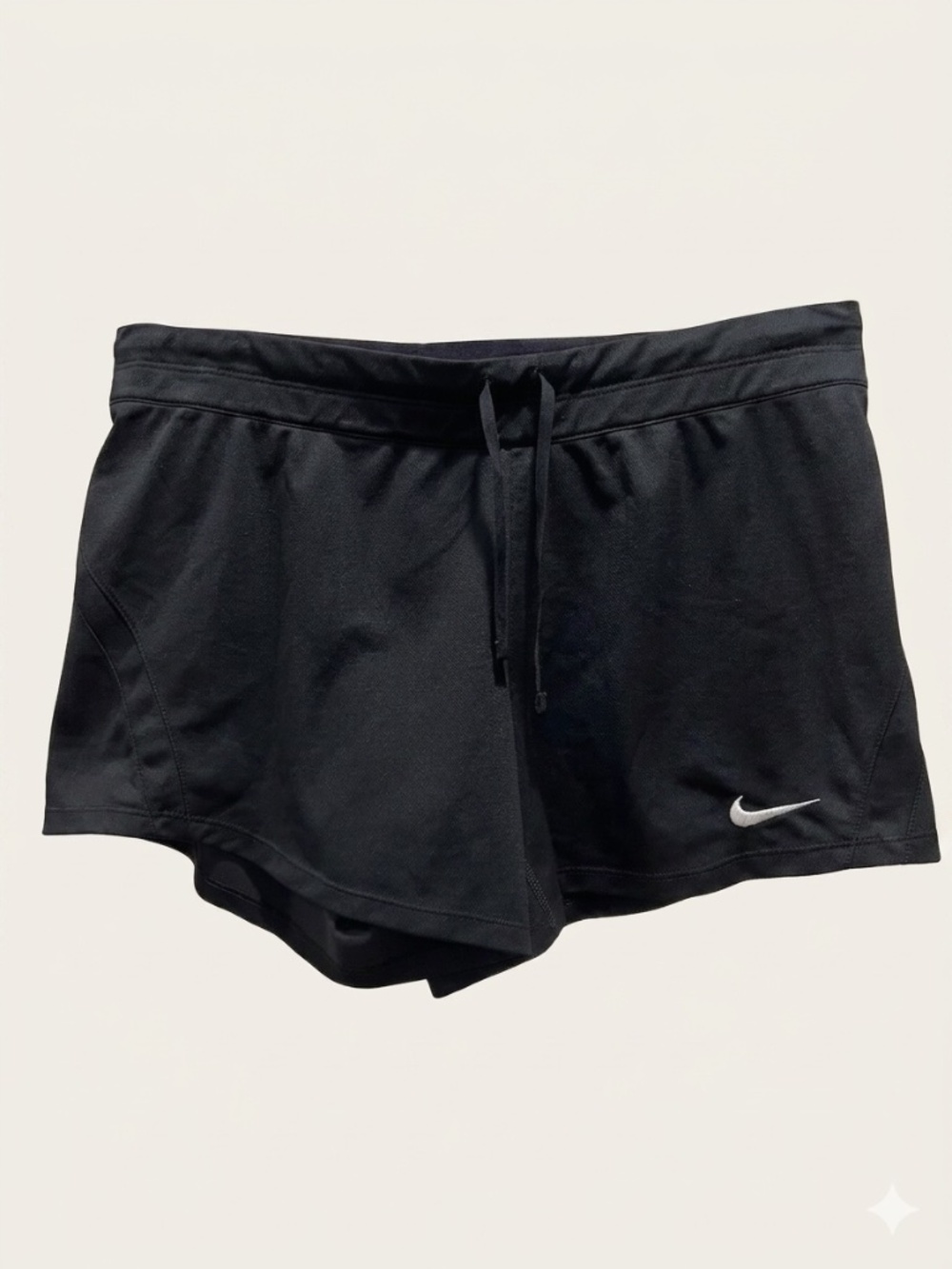 Nike Dri-FIT Black Running Shorts with Inner Key Pocket Drawstring Medium